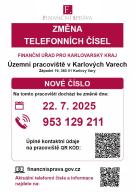 Finanční úřad pro Karlovarský kraj - Změna telefonních čísel